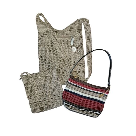 The Sak Elliott Lucca Cream Crossbody Bundle Lot of 3 Purse Bag Tote - Picture 1 of 14